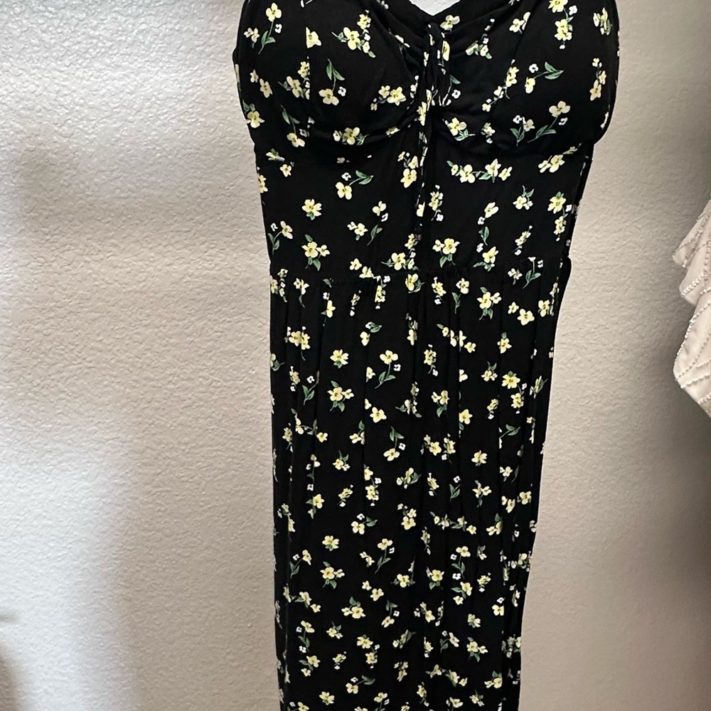 AUW Black Floral Dress